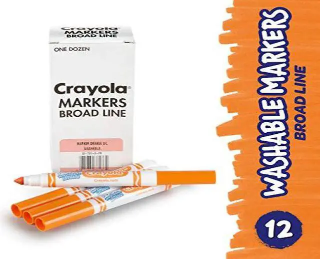 Alt view image 4 of 5 - Crayola Bulk Ultra-Clean Washable Markers, Conical Tip-Orange 58-7800-036