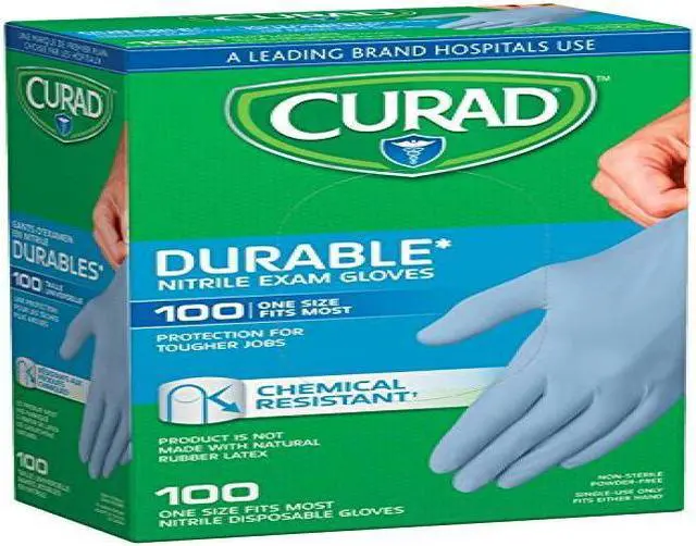 Alt view image 3 of 5 - Curad Nitrile Powder-Free Exam Gloves, 100 count