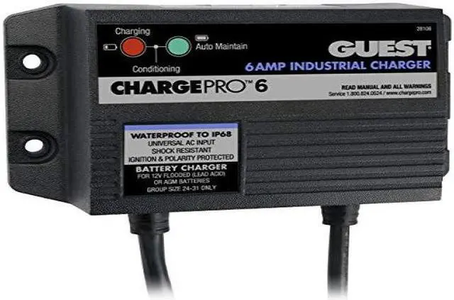 Alt view image 12 of 13 - Marinco 6A On-Board Battery Charger 12V 1 Bank