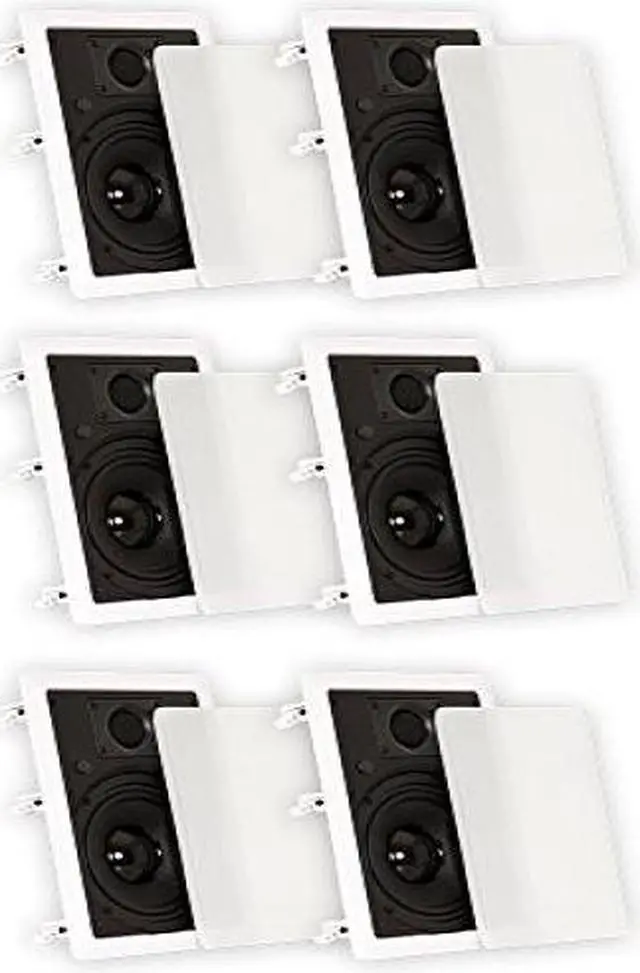 Main image of Theater Solutions TS65W In Wall 6.5" Speakers Surround Sound Home Theater 3 Pair Pack