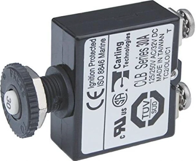 Alt view image 6 of 8 - Blue Sea 2136 Circuit Breaker 30A Push Button