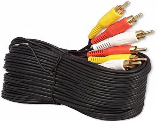 Alt view image 7 of 7 - iMBAPrice 50FT RCA M/Mx3 Audio/Video Cable Gold Plated - Audio Video RCA Cable 50 feet