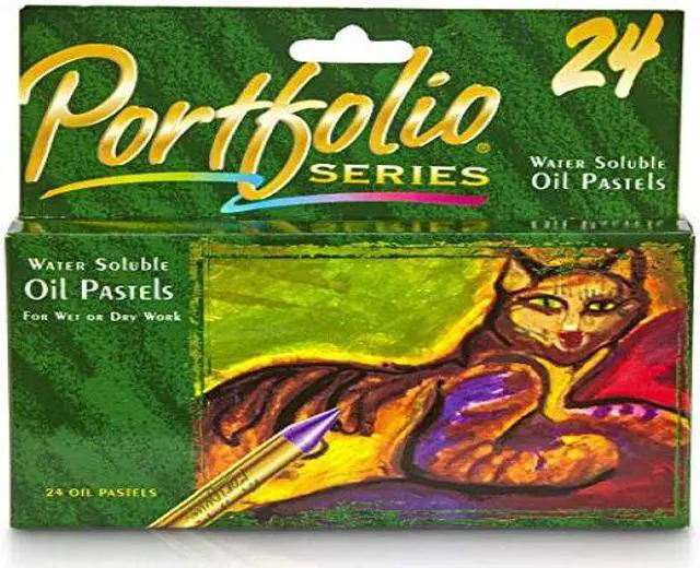 Alt view image 6 of 8 - CRAYOLA 523624 PORTFOLIO OIL PASTELS 24 COLOR SET WATER SOLUBLE
