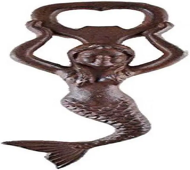 Alt view image 3 of 3 - Cast Iron Mermaid Bottle Opener