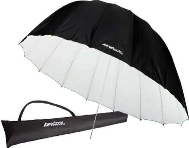 Alt view image 10 of 19 - Westcott White/Black Bounce Parabolic Standard Umbrella (7')