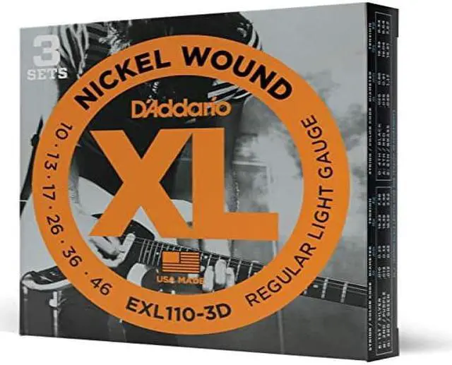 Alt view image 3 of 19 - D'Addario EXL110 Electric Guitar Strings - Light - 3 Pack