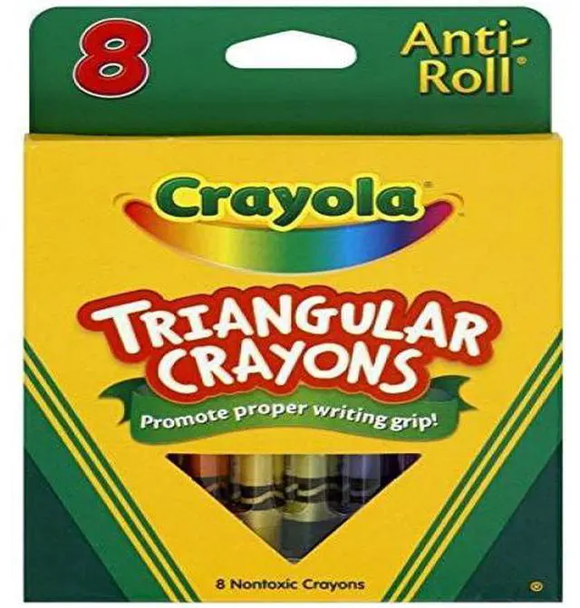Alt view image 13 of 15 - Crayola Triangular Crayons 8 Colors/Box 524008