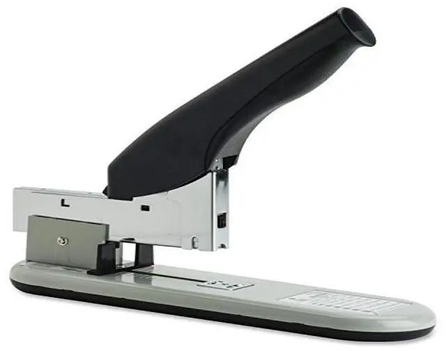 Alt view image 2 of 6 - Business Source Heavy-Duty Stapler 220 Shts Cap. Putty/Black 62825
