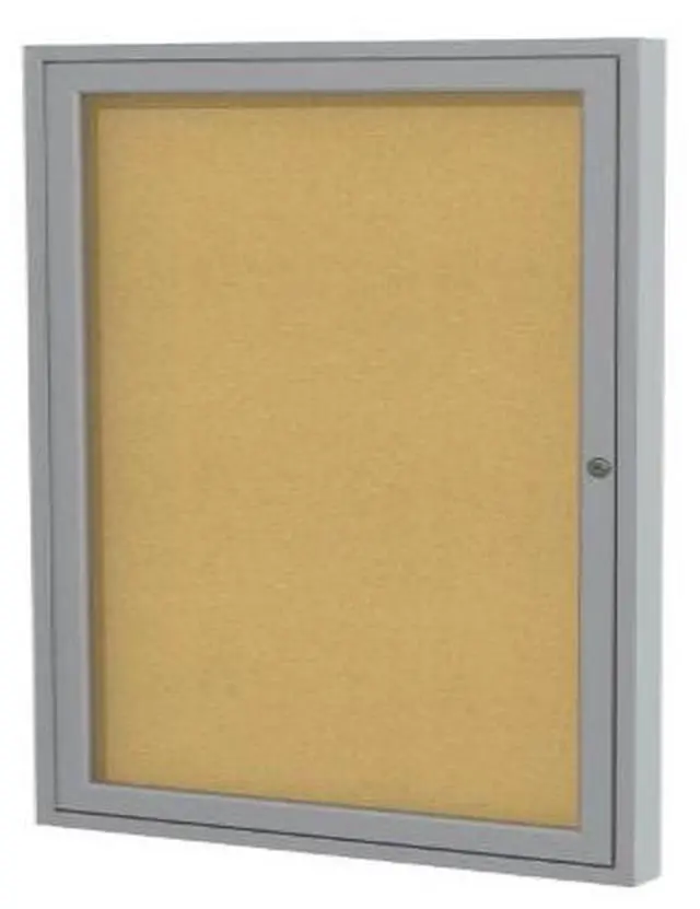 Alt view image 8 of 11 - GHENT PA13624K Enclosed Cork Bulletin Board 36" x 24", 1 Door