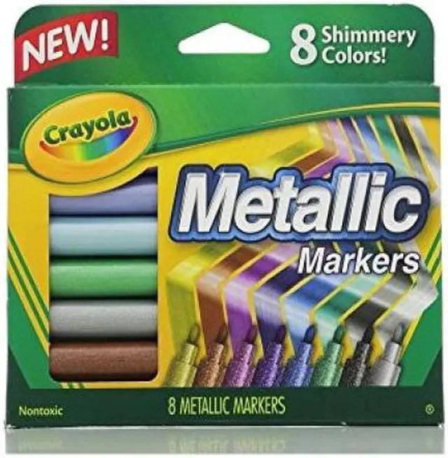 Alt view image 12 of 20 - Crayola Metallic Markers Assorted 8/Set 588628