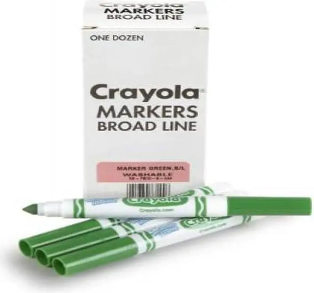 Alt view image 4 of 5 - Crayola Bulk Ultra-Clean Washable Markers, Conical Tip-Green 58-7800-044