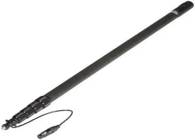 Alt view image 6 of 6 - K-Tek 36.8" to 12'.6" 5-Section Carbon Fiber Boom Pole with Coiled Cable, Switchcraft Male XLR, Side Exit