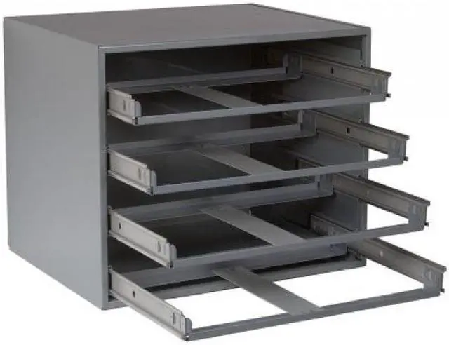 Alt view image 7 of 9 - DURHAM MFG 303-95 Sliding Drawer Cabinet Frame W/ 4 Drawers, 20 in W x 15 3/4