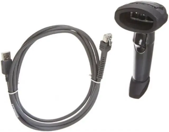 Alt view image 3 of 5 - Symbol LI2208 Handheld Single Line Barcode Scanner with USB Host Interface and Stand, 547 scan/s Scan Rate, 5 VDC, Twilight Black