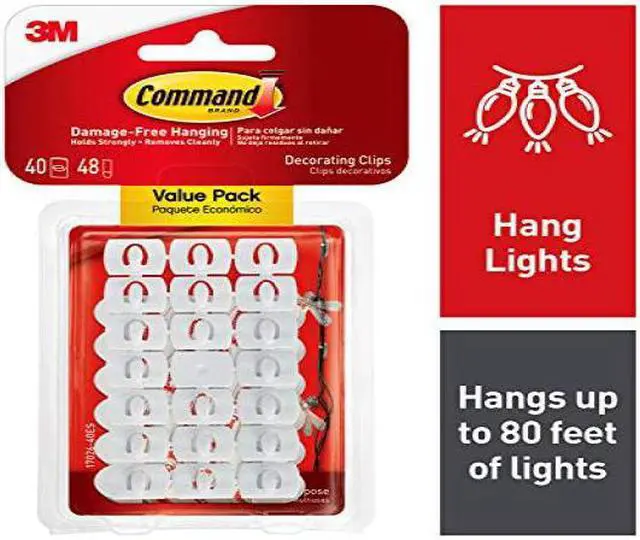 Alt view image 3 of 6 - Command Decorating Clips, White, 40Clips 1702640ES