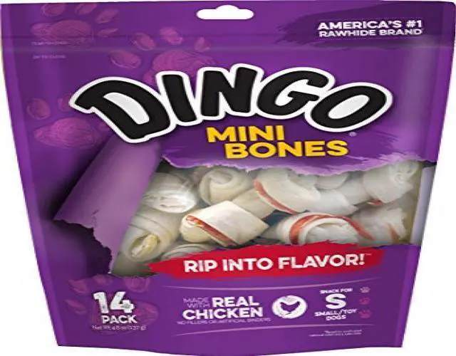 Alt view image 4 of 5 - Dingo Mini Bones, Rawhide for Small/Toy Dogs, 14-Count