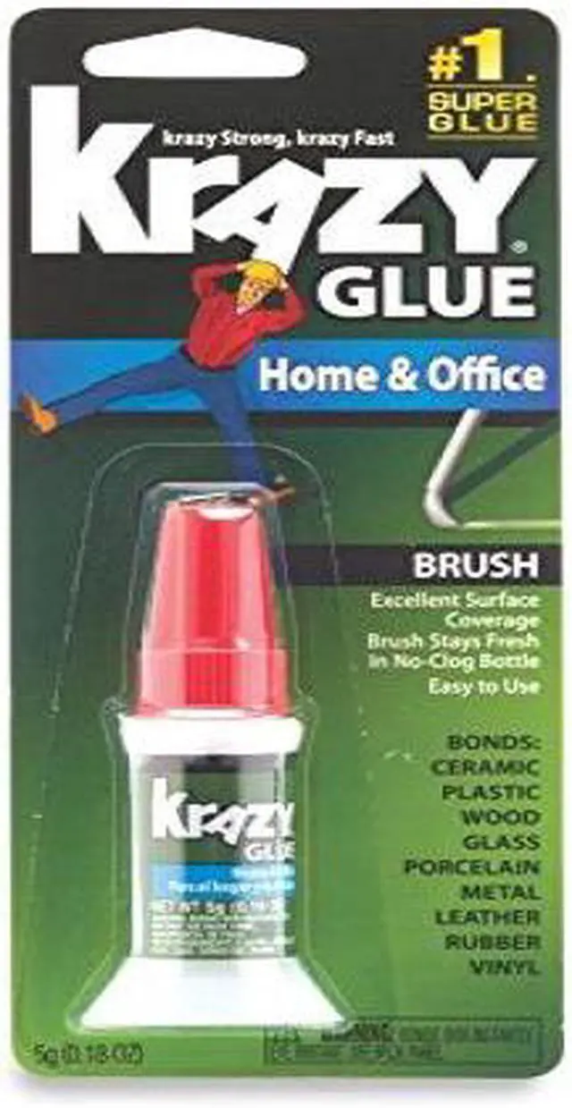 Alt view image 5 of 13 - Krazy Glue KG94548R All Purpose Brush-On Krazy Glue, 5 G, Clear