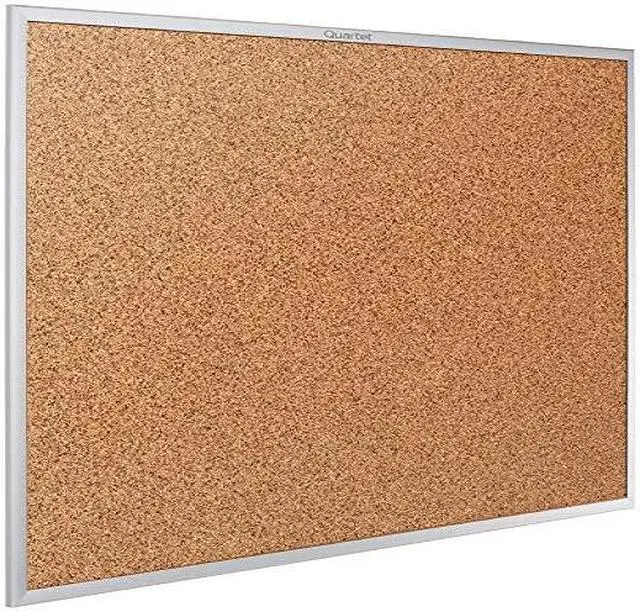 Alt view image 6 of 8 - Quartet Classic Series Cork Bulletin Board 72 x 48 Silver Aluminum Frame 2307