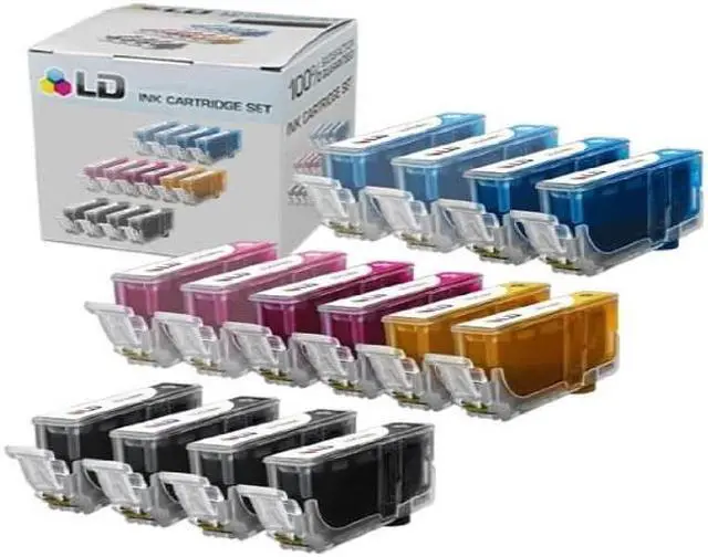 Alt view image 7 of 13 - LD Products Compatible Ink Cartridge Replacement for Canon CLI8 (4 Black, 2 Cyan, 2 Magenta, 2 Yellow, 2 Photo Cyan, 2 Photo Magenta, 14-Pack)