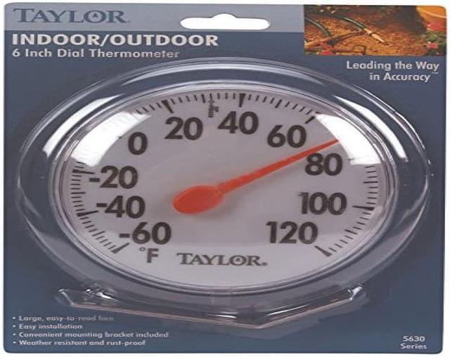 Taylor Precision 5630 Weather Resistant Round Window Thermometer
