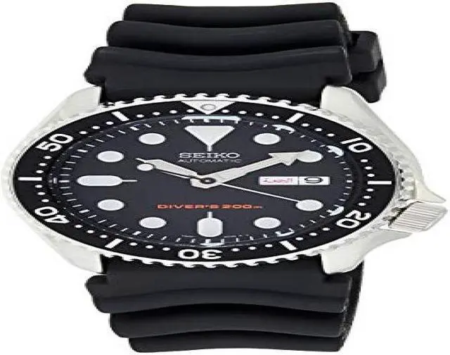 Alt view image 2 of 11 - Seiko Men's Automatic Black Dial Black Rubber Watch SKX007J1