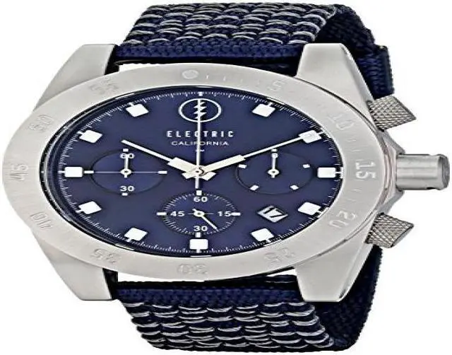 Alt view image 3 of 3 - Electric Mens Dive Watch DW01 Analog Japanese Quartz Chronograph Navy Blue Date