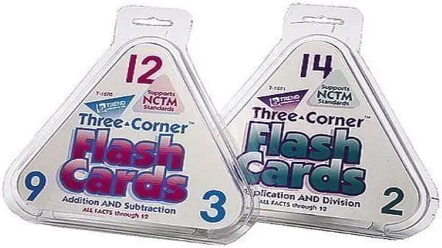 Alt view image 2 of 19 - TREND Multiplication/Division Three-Corner Flash Cards, 8 & Up, 48/Pack