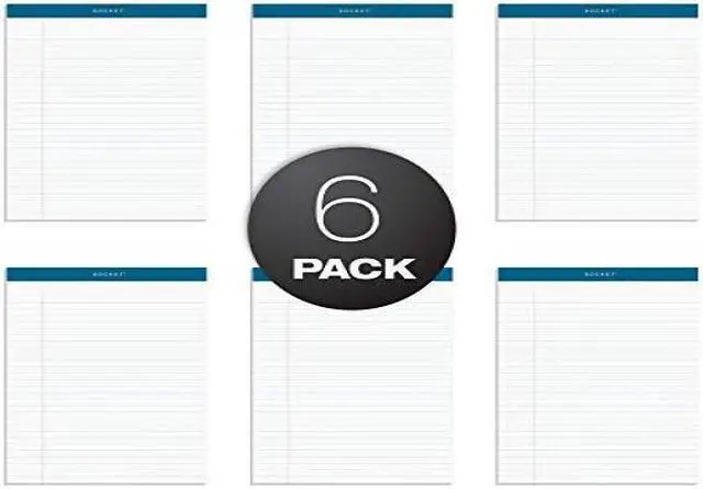 Alt view image 3 of 20 - TOPS Docket Ruled Perforated Pads 8 1/2 x 11 3/4 White 50 Sheets 6/Pack 63416