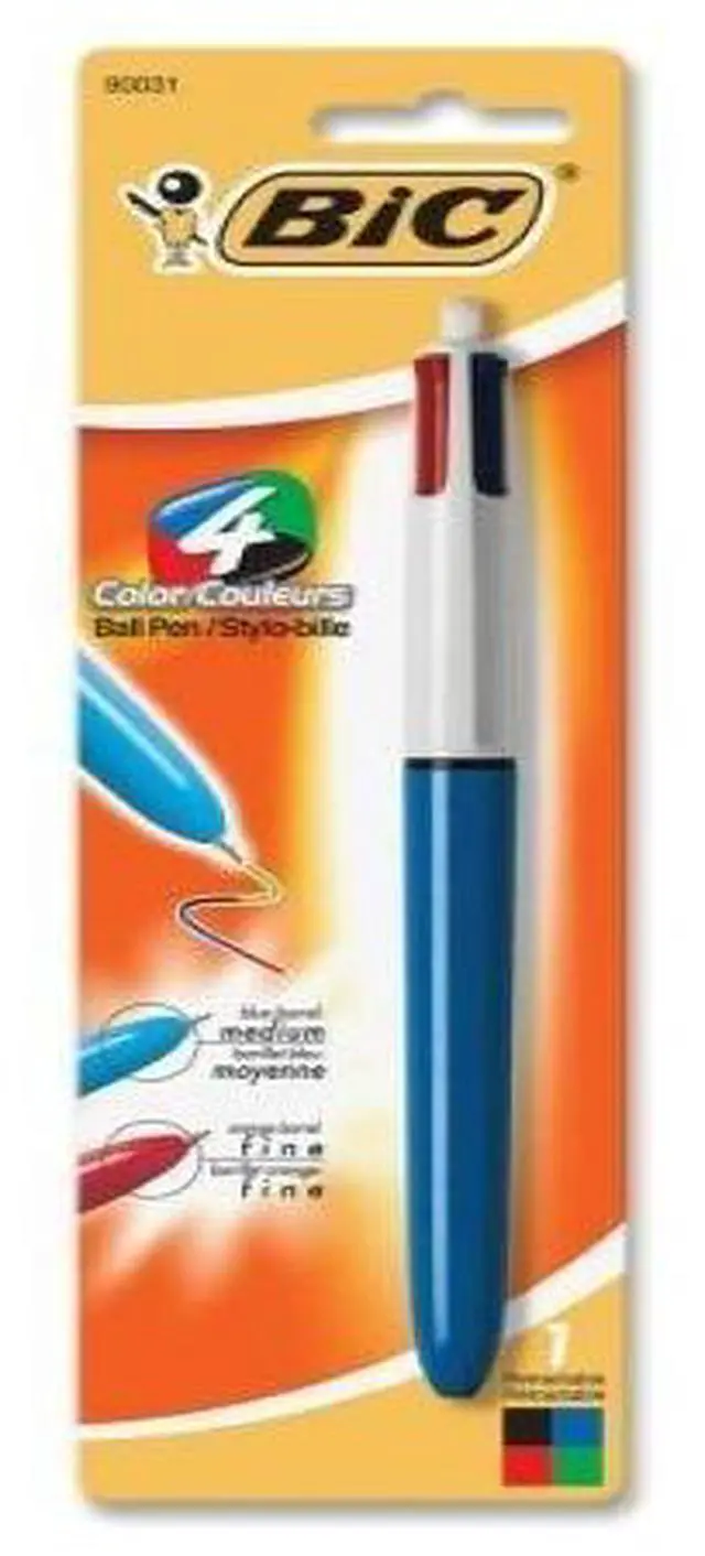 Alt view image 12 of 17 - BIC MMXP11C 4-Color Retractable Pen Fine, Medium Pen Point Type - Multi, Black, Red, Green Ink - 1 Pack