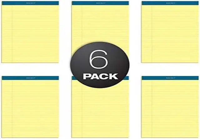 Alt view image 8 of 20 - TOPS Docket Ruled Perforated Pads 8 1/2 x 11 3/4 Canary 50 Sheets 6/Pack 63406
