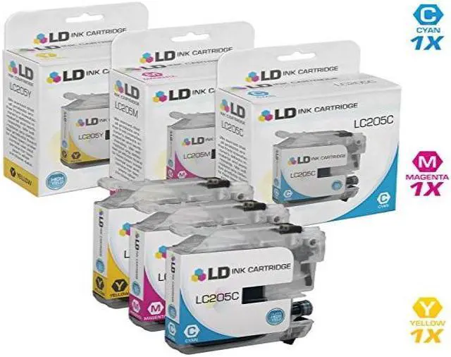 Alt view image 3 of 8 - LD for Brother LC-205 3pk LC205C LC205M LC205Y MFCJ4320DW J4420 J4620