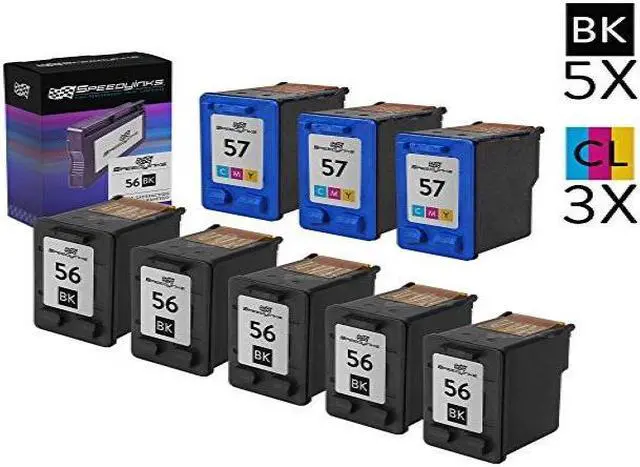 Alt view image 5 of 6 - SPEEDYINKS Remanufactured Ink Cartridge Replacement for HP 56 and HP 57 (5 Black, 3 Color, 8-Pack) Compatible with HP PSC 1312 1315 1317 1318 1340 1350 1355 2100 210