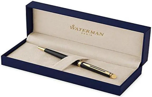 Main image of Waterman Hemisphere Black with Golden Trim, Ballpoint pen with Medium Blue refill (S0920670)