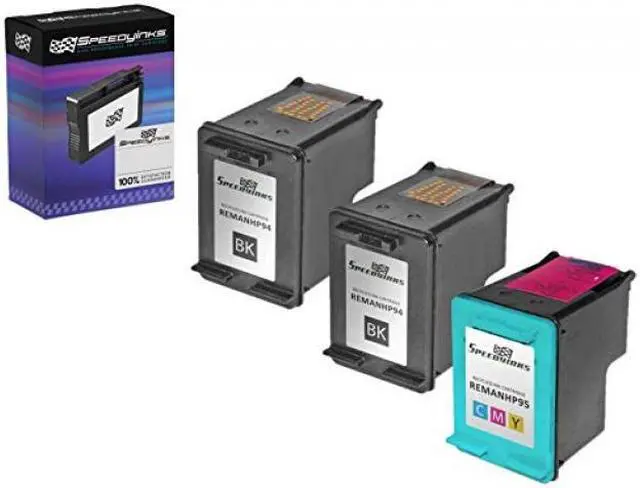 Alt view image 7 of 10 - Speedy Inks - Compatible replacement for HP 94 C8765WN & HP 95 C8766WN Ink Cartridge Set: 2 Black & 1 Color