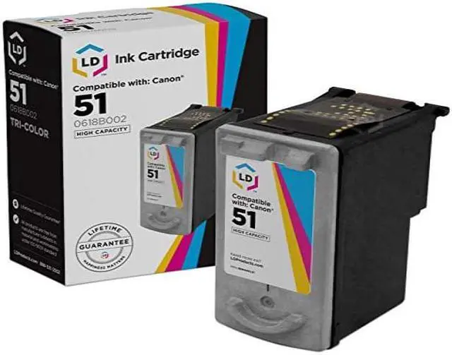 Alt view image 2 of 8 - LD Remanufactured Ink Cartridge Replacement for Canon CL51 High Capacity (Color) Compatible with Canon Pixma MP170 MP450 iP6210D iP6220D MP150 MP460 MP160 MP180 iP6310D MX310 MX300