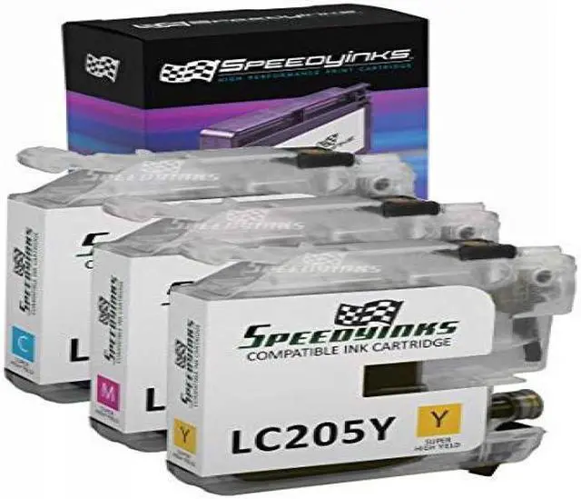 Alt view image 2 of 5 - Speedy Inks Compatible Ink Cartridge Replacement for Brother LC205 Super High Yield (1 Cyan, 1 Magenta, 1 Yellow, 3-Pack)
