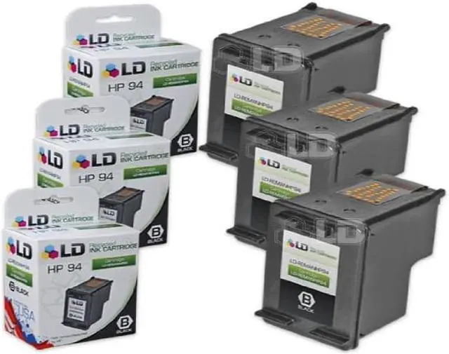 Alt view image 3 of 12 - LD Remanufactured Ink Cartridge Replacements for HP 94 C8765WN (Black, 3-Pack) Compatible with PhotoSmart 2605 2608 2610 2610v 2610xi 2613 2710 2710xi 7850 8150