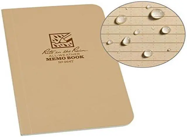Alt view image 3 of 9 - RITE IN THE RAIN 964T All Weather Memo Book,Univ,3-1/2 x 6 in.