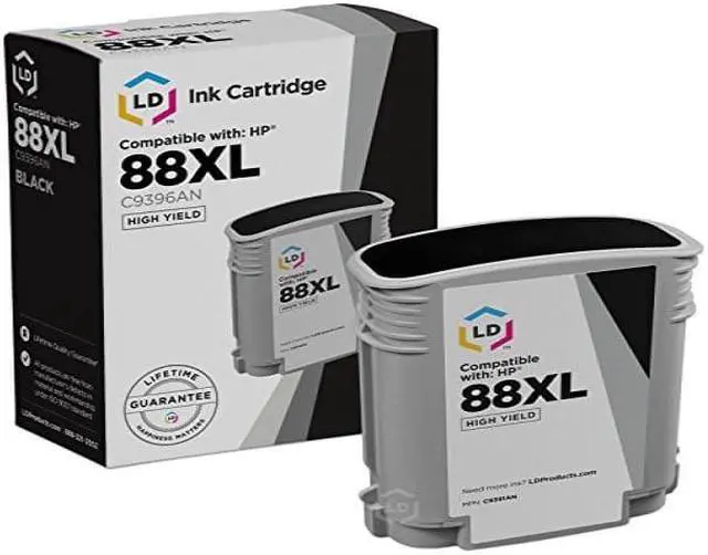 Alt view image 2 of 12 - LD Products Remanufactured Ink Cartridge Replacement for HP 88XL C9396AN High Yield (Black) Compatible with OfficeJet Pro L7680 L7780 L7650 L7750 K5400dn L7681 L7500 K8600 L7480 L7600 L7700 and more