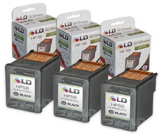 Alt view image 3 of 14 - LD Products Remanufactured Ink Cartridge Replacement for HP 56 C6656AN (Black, 3-Pack) Compatible with Deskjet 450 450cbi 450ci 450wbt 5150 5150v 5150w 5151 5550 5550v