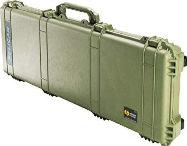Alt view image 8 of 11 - Pelican 1750 Watertight Protector Gun Case w/ Foam - 50.5in Long Interior, OD Gr