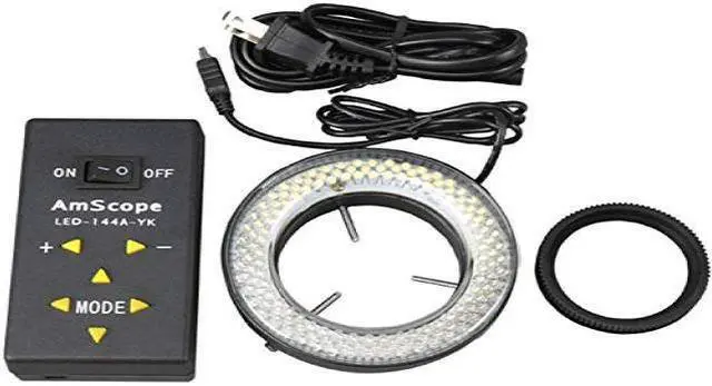 Main image of AmScope 144 LED Lighting-Direction-Adjustable Microscope Ring Light with Adapter