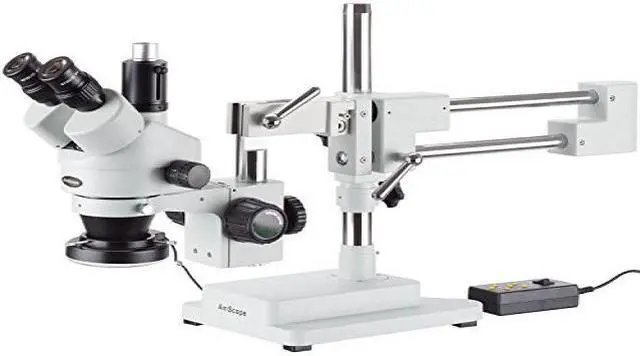 Alt view image 7 of 7 - 3.5X-45X Trinocular Stereo Microscope with 4-Zone 144-LED Ring Light