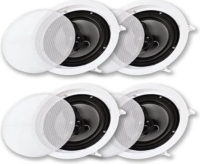 Alt view image 5 of 9 - Acoustic Audio CS-IC83 In Ceiling 8" Speaker 2 Pair Pack 3 Way Home Theater Flush Mount