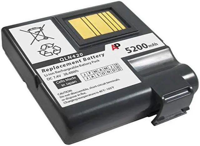 Alt view image 2 of 4 - Replacement Battery for the Zebra QLn420 Printer. 5000mAh
