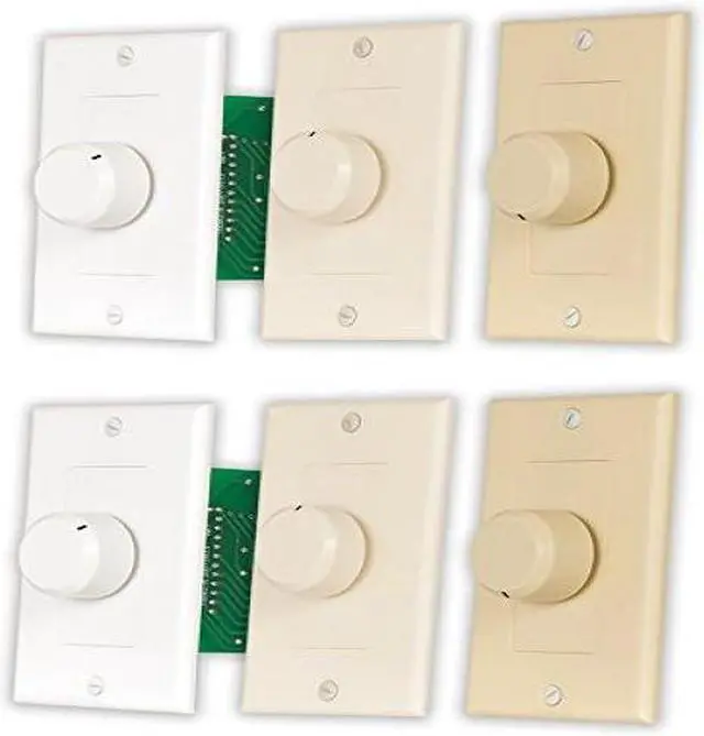 Alt view image 2 of 6 - Acoustic Audio AAVCD3C Speaker Volume Control 3 Color White Ivory Almond 2 Pack