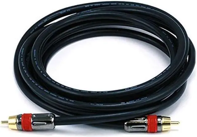 Alt view image 4 of 11 - Monoprice 10ft High-quality Coaxial Audio/Video RCA CL2 Rated Cable - RG6/U 75ohm (for S/PDIF, Digital Coax, Subwoofer,