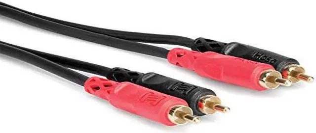 Alt view image 4 of 8 - HOSA GOLD-PLATED DUAL RCA - DUAL RCA, 1m (3.3 ft.) MOLDED-SHELL