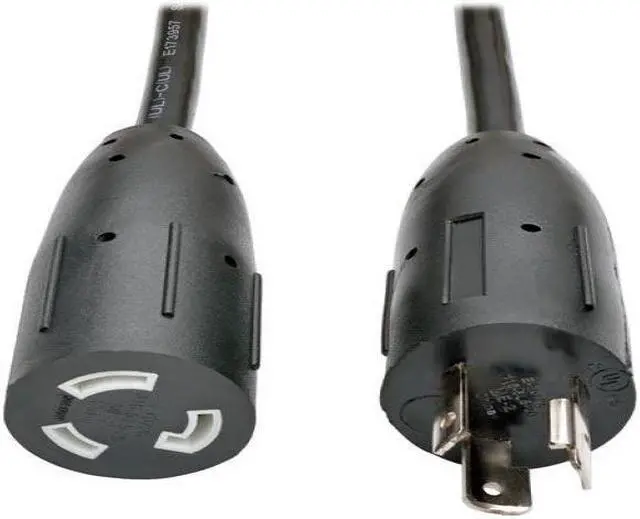 Alt view image 4 of 11 - Tripp Lite Heavy-Duty Power Extension Cord, 20A, 12AWG (NEMA L5-20P to NEMA L5-20R), Locking Connectors, 6 ft. (P046-006-LL)