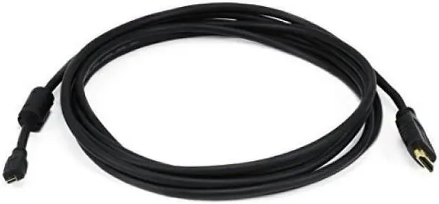 Alt view image 3 of 12 - Monoprice Standard HDMI Cable - 6 Feet - Black | With HDMI Micro Connector, 1080i @ 60Hz, 4.95Gbps, 34AWG